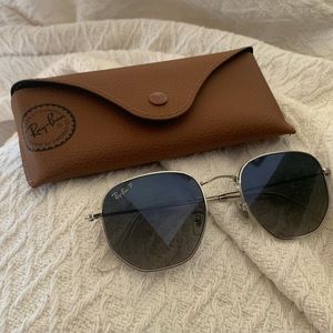 Ray Ban Hexagonal Polarized Sunglasses